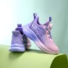 Girls Summer Breeze Breathable Mesh Sneakers with Lightweight EVA Sole Trendy and comfortable summer footwear in pink and white