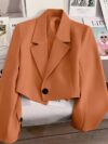 Newness City Chic Womens Elegant Casual Short Suit Jacket in lightweight polyester Comfortable loose fit classic style Perfect for any occasion