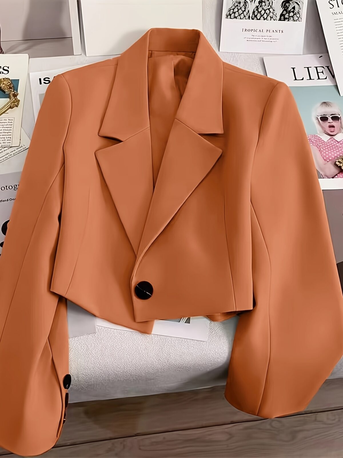 Newness City Chic Womens Elegant Casual Short Suit Jacket in lightweight polyester Comfortable loose fit classic style Perfect for any occasion