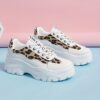 Newness Milan Street Style Leopard Platform Sneakers Elevate your style with these chic comfortable and on trend leopard print platform sneakers