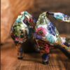 Enchanted Garden Floral French Heels by Newness Elegant floral print French heels perfect for weddings parties and special occasions