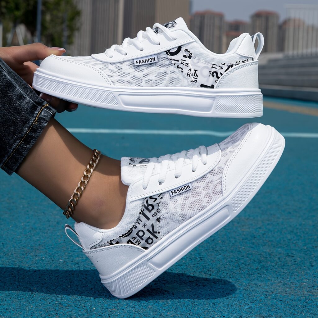 Newness Cloudwalk White Casual Sneakers: Breathable, lightweight white sneakers perfect for everyday wear. Step into comfort and style.