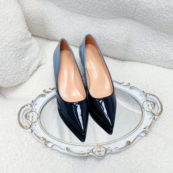 Newness Gradient Mary Jane Heels: Chic pointed-toe pumps in a gradient color design, perfect for elevating any outfit.