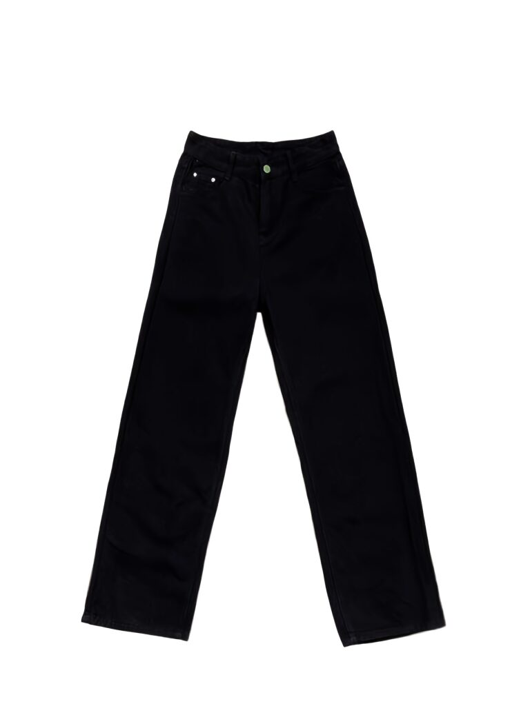 Newness Effortless Chic Wide Leg Jeans: Flattering wide-leg silhouette in premium denim. Model wearing jeans.