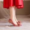 Scarlett Red Stiletto Heels by Newness Elevate your style with these elegant red heels perfect for weddings special occasions or adding a touch of glamour to your everyday look