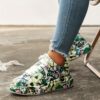 Newness Playful Heart  Money Print Casual Sneakers Comfortable and stylish sneakers featuring a playful heart and money print design