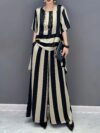 The Newness Cairo Striped Two Piece Set A stylish and versatile two piece outfit perfect for any occasion Featuring a chic striped pattern and modern design