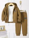 Stylish and comfortable Cozy Champ Boys Casual Sweatshirt and Pants Set perfect for autumn and winter A trendy outfit for boys featuring a soft sweatshirt and matching pants