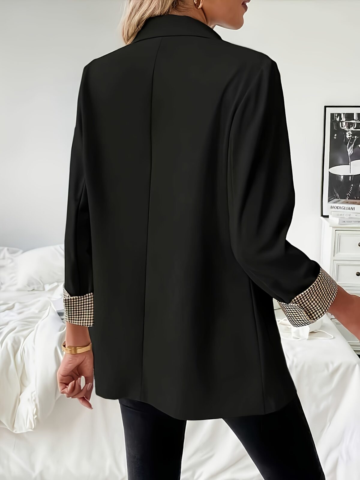 Womens Elegant Blazer Executive Collection Flattering H silhouette long sleeves perfect for work or special occasions