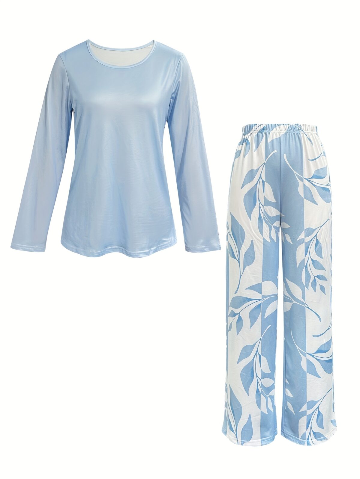 Stylish woman wearing the Newness Parisian Chic Printed Pants Set showcasing the comfortable and chic design