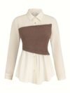Model wearing the Newness Metropolitan Chic Two Piece Pant Set a stylish and comfortable pant set perfect for the office or everyday wear The set includes a matching top and pants in a versatile color