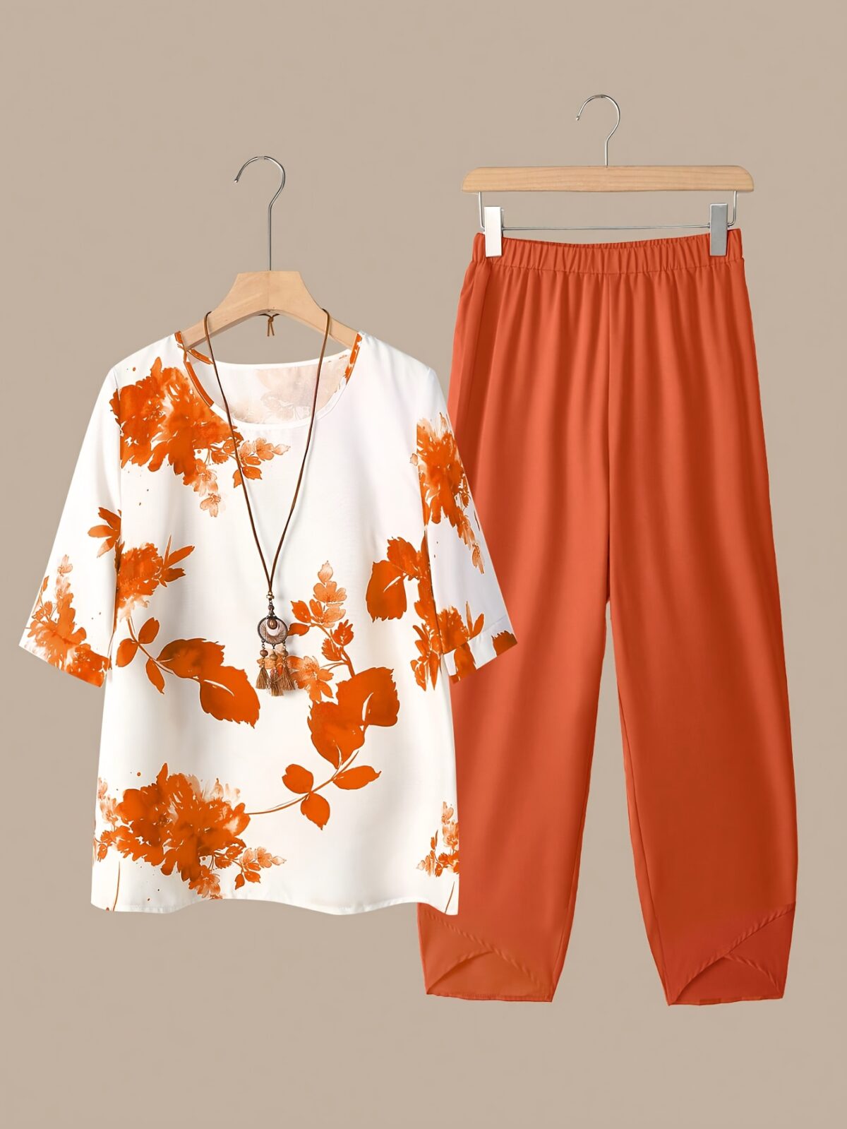 Effortlessly chic Botanical Breeze Floral Print Two Piece Set from Newness crafted from soft polyester Perfect for any occasion