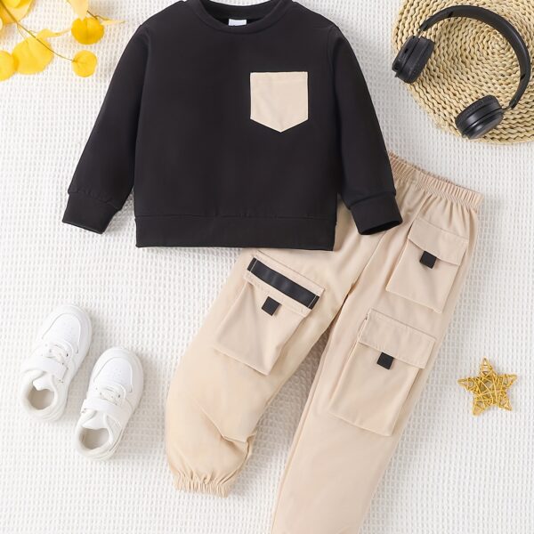 Stylish boys desert dune cargo pant set perfect for playtime and casual occasions Comfortable and trendy outfit for young adventurers | Newness