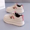 Newness Elevated Style Chunky Platform Sneakers with Arch Support Stylish chunky platform sneakers in white showcasing the arch support and overall design Perfect for adding a fashionable and comfortable edge to any outfit