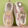Adorable girls pink and white floral sneakers perfect for play or everyday wear Twinkle Toes brand
