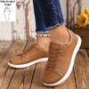 Newness Cloud Comfort Wide Fit Sneakers White sneakers with breathable lining and EVA sole showcasing their wide fit design for ultimate comfort