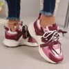 Newness Aura SX Thick Soled Casual Sneakers Chic comfortable sneakers in a retro modern design Perfect for fashion forward women