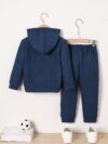 Newness Cozy Champ Boys Waffle Knit Set in soft waffle knit fabric featuring a hooded top and pants perfect for winter adventures