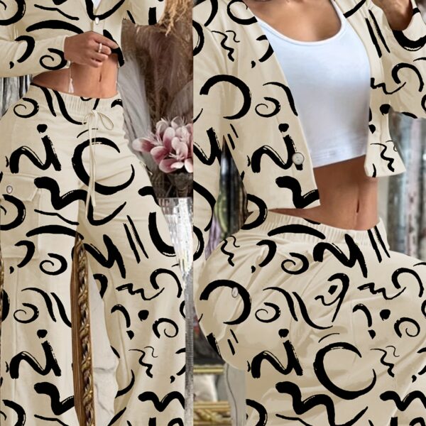 Stylish Cairo Nights Geometric Print Set from Newness Two piece outfit in chic modern geometric print perfect for spring and summer