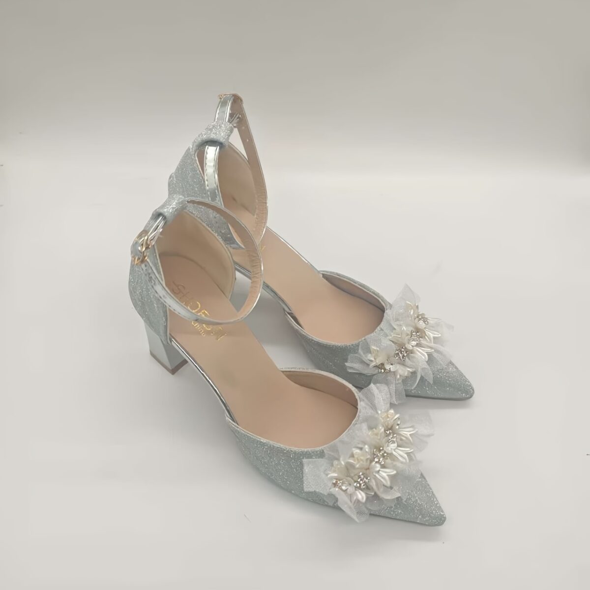 Newness Celestial Sparkle Silver Mary Jane Heels Elevate your style with these dazzling silver heels perfect for weddings and special occasions