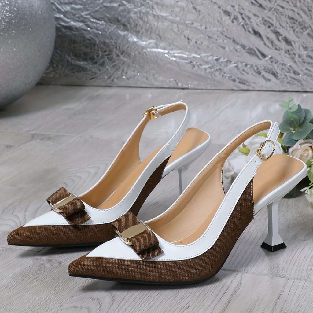 Newness Dubai Nights Two-Tone Stiletto Heels: Elevate your style with these sophisticated, comfortable two-tone stiletto heels, perfect for any occasion.
