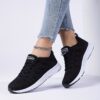 Womens pink accent lightweight breathable mesh running shoes with non slip MD sole