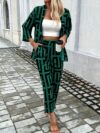 The Newness Modern Muse Geometric Print Set a chic two piece outfit featuring a modern geometric print perfect for any occasion