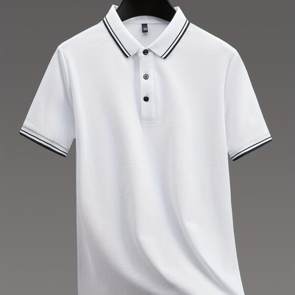 Newness Summer Breeze Men's Summer Button-Front Shirt in breathable, quick-drying fabric, perfect for office, golf, or casual wear.
