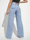 Effortless Chic High Waisted Wide Leg Jeans by Newness Flattering wide leg silhouette high waisted design comfortable fit Perfect for any occasion