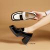 Newness Elevated Edge Chunky Platform Mary Janes in black showcasing the chunky platform sole and Mary Jane strap