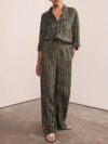Effortless style meets ultimate comfort with the Newness Striped Shorts Set This chic two piece set features a stylish striped pattern perfect for any occasion