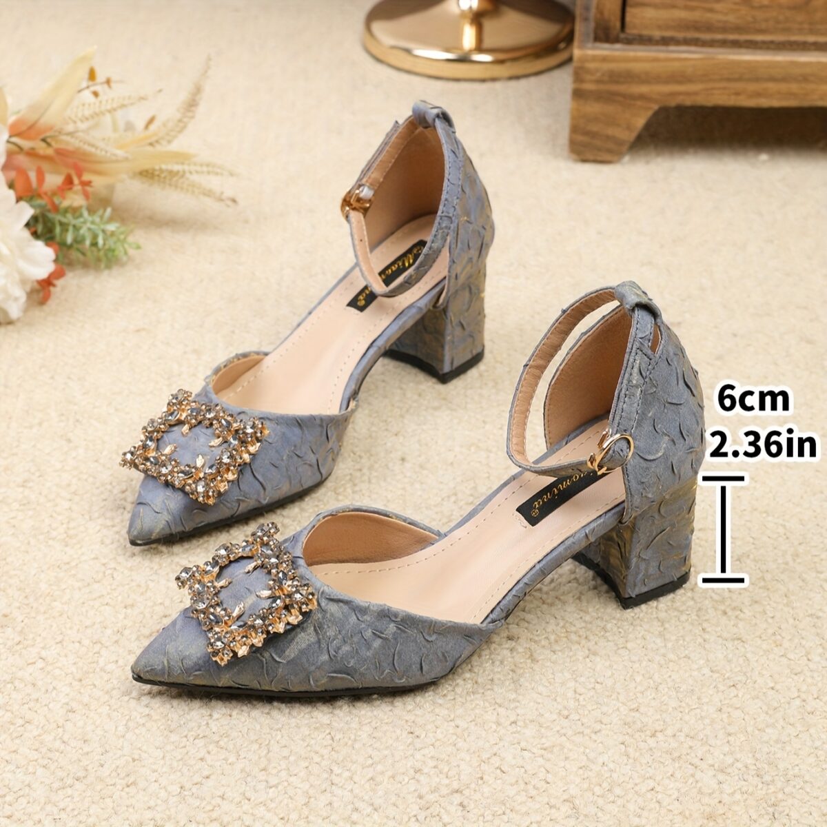 Newness Etoile Embellished Block Heels Elevate your look with these stunning embellished heels perfect for weddings and special occasions Featuring a comfortable block heel and exquisite detailing