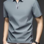Summer Breeze Mens V Neck Golf Shirt in a stylish breathable regular fit perfect for golf tennis or casual wear