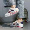Womens white casual running shoes versatile and comfortable flat sneakers