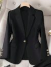 Womens Navy Blue Blazer   Executive Chic Style Versatile elegant and perfect for all seasons Crafted from premium polyester