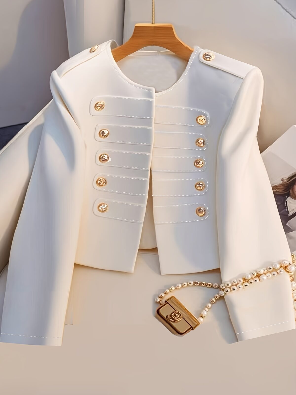 Timeless Chic Womens Elegant Blazer in structured fabric with a polished finish perfect for formal or casual wear