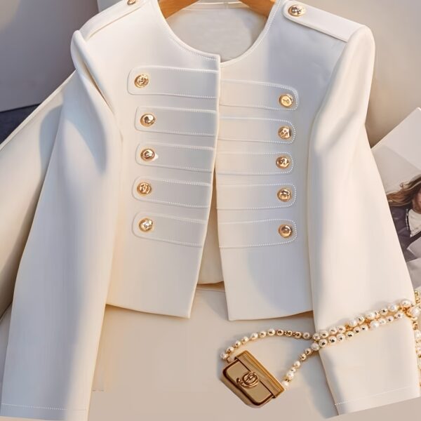 Timeless Chic Womens Elegant Blazer in structured fabric with a polished finish perfect for formal or casual wear