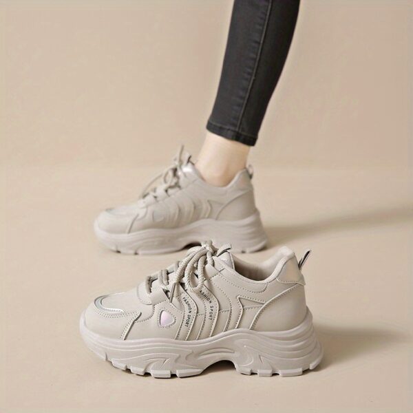 Newness Seoul Street Style Korean Platform Sneakers Elevate your street style with these chic modern and effortlessly cool platform sneakers