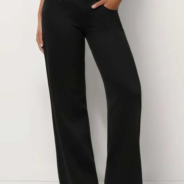 Newness Essential Black Wide Leg Jeans Flattering wide leg silhouette comfortable fit perfect for any occasion