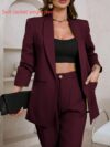 Womens elegant solid color blazer perfect for professional or casual wear Versatile and timeless style upgrade your wardrobe today