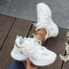 Newness Dubai Chic Womens Platform Sneakers Elevate your style with these versatile sporty and chic platform sneakers Perfect for any occasion