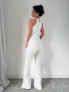 Effortless Chic Sleeveless Knit Set in luxurious polyester Flattering silhouette perfect for any occasion