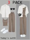 Effortless style meets summer comfort The Newness Casual Summer Pants Set in breathable soft fabric perfect for everyday wear