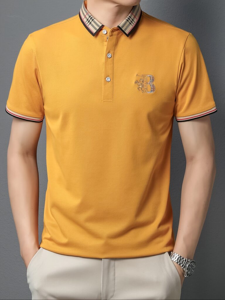Summer Breeze Men's Premium Cotton Casual Shirt in crisp white with stylish contrast trim, perfect for summer sports and casual wear.