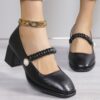 Newness Timeless Beige Mary Jane Shoes Elevate your style with our vintage inspired comfortably modern beige mary janes Featuring classic design and superior comfort