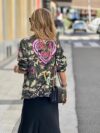 Flattering H silhouette womens camo print blazer jacket perfect for casual or formal wear