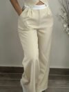 Effortless Chic Newness V Neck Vest and Pants Set in smooth polyester Perfect for any occasion