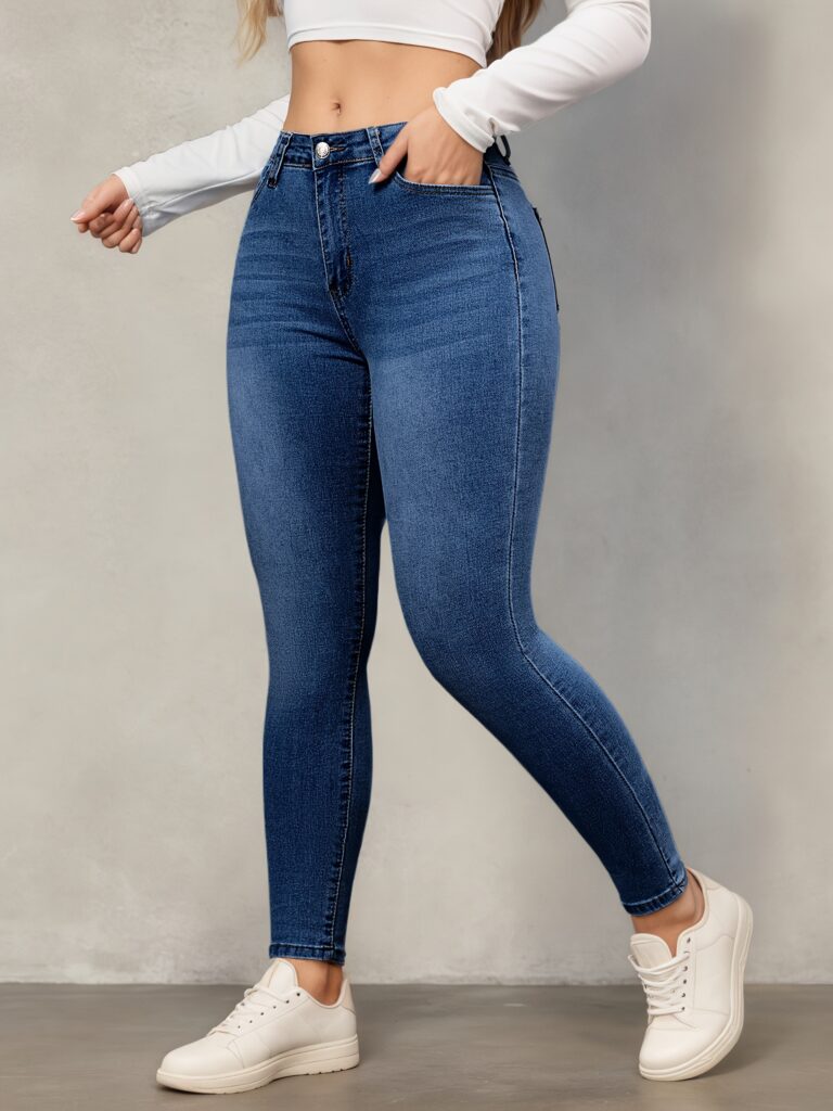 Newness Effortless Chic Skinny Stretch Jeans: A flattering pair of dark wash skinny jeans.
