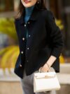 Flattering Timeless Chic Womens Polyester Trench Coat in versatile beige featuring a loose comfortable fit long sleeves and a single breasted button closure Perfect for all seasons