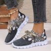 Newness Metro Chic Geometric Print Sneakers Comfortable and stylish geometric print sneakers perfect for any casual occasion